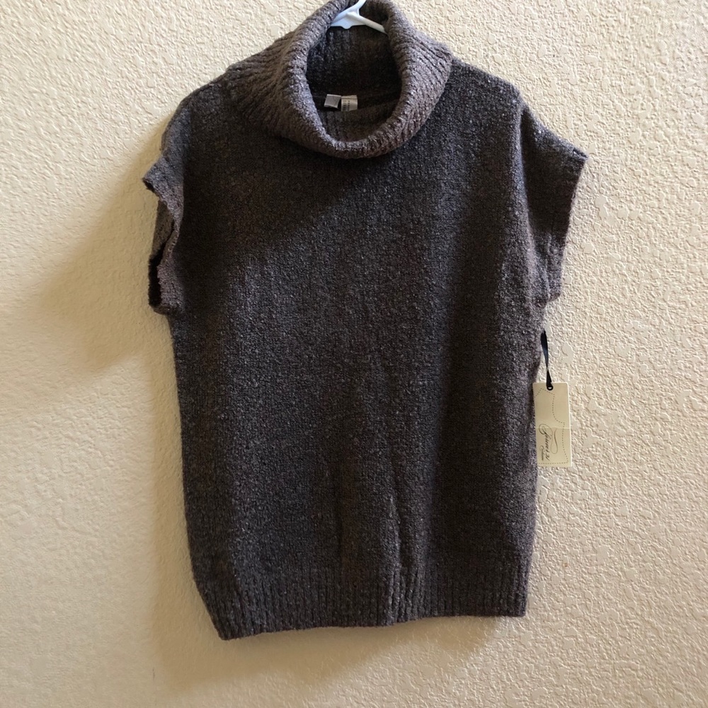 Cowl Neck Short Sleeve Sweater